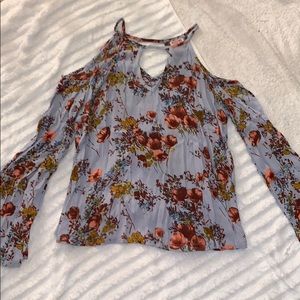 Floral Cold Shoulder Top